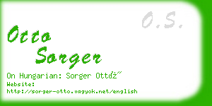 otto sorger business card